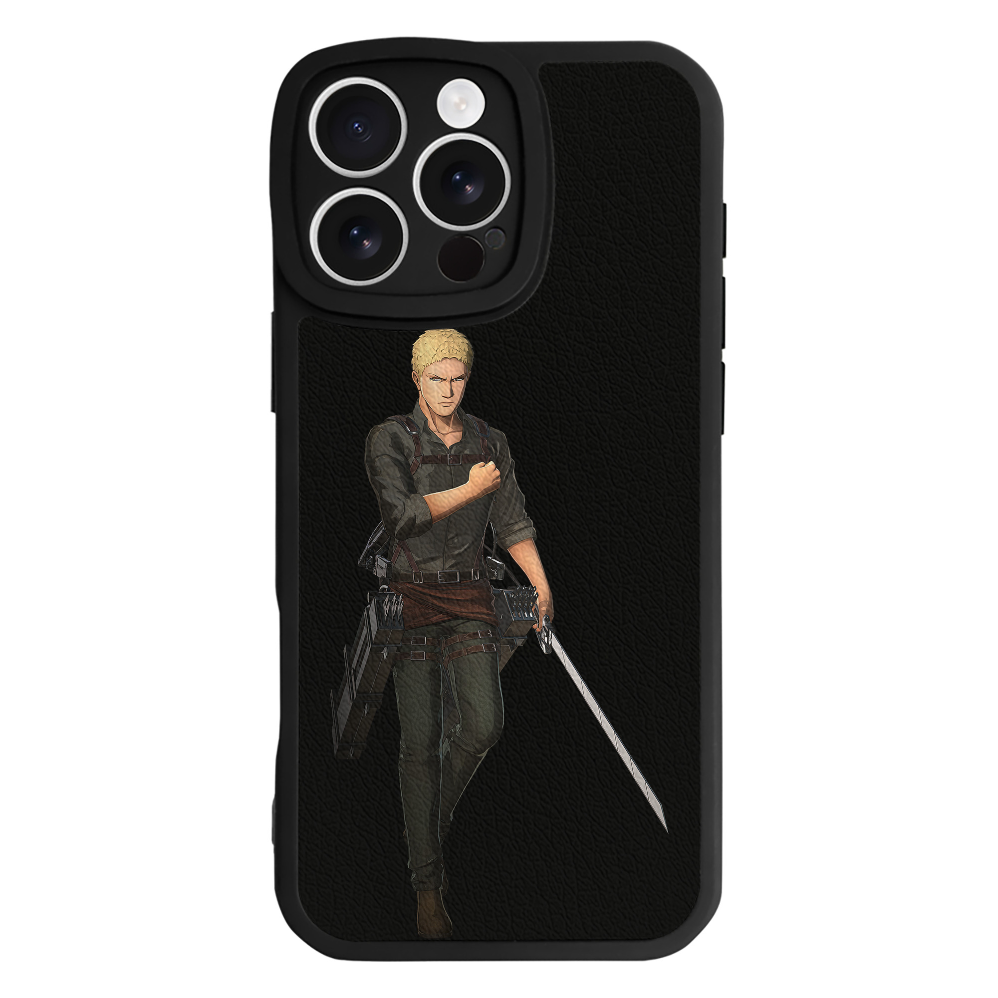 （画像用） 進撃の巨人 ライナー・ブラウン Attack on Titan Reiner Braun 【iPhone 16シリーズ対応】シリコンスマホケース（レザー調） 材質：シリコン